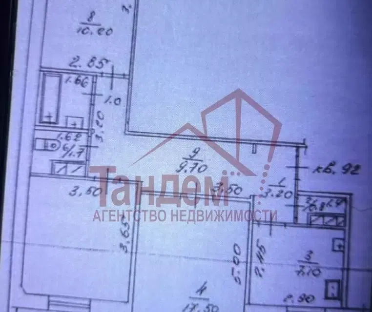 Продаётся 3-комнатная квартира, 69.4 м²