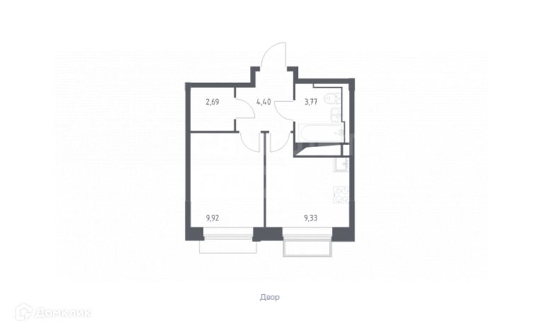 Продаётся 1-комнатная квартира, 30.21 м²