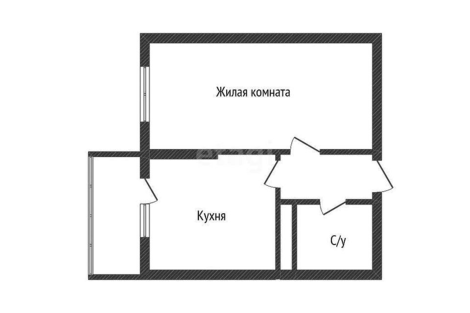 Продаётся 1-комнатная квартира, 35 м²