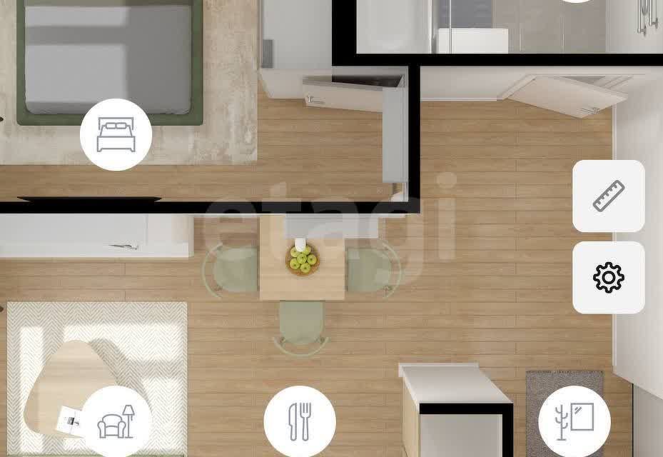 Продаётся 1-комнатная квартира, 34.1 м²