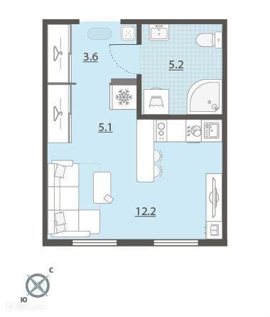 Продаётся студия, 26.1 м²
