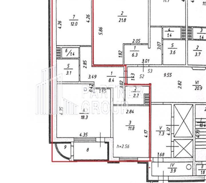Продаётся 2-комнатная квартира, 57.4 м²