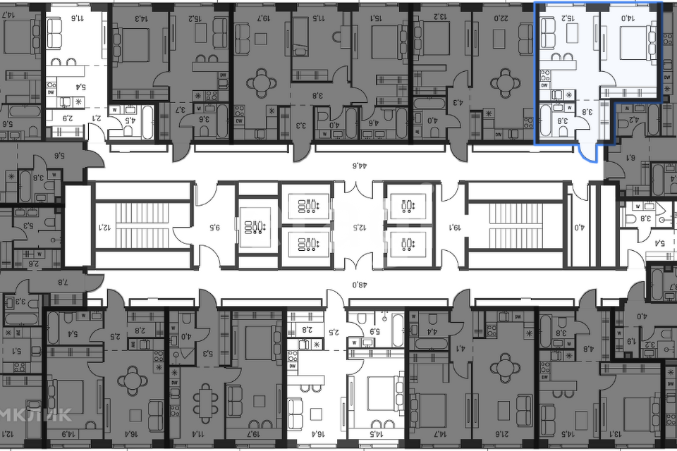 Продаётся 1-комнатная квартира, 36.8 м²