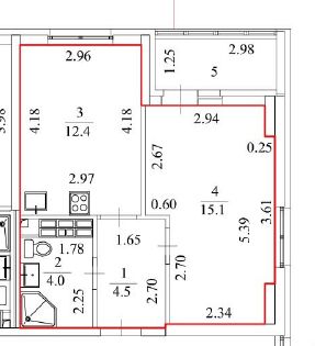 Продаётся 1-комнатная квартира, 36 м²