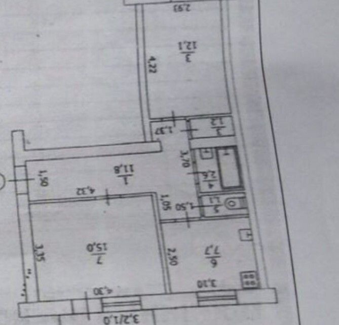 Продаётся 3-комнатная квартира, 87 м²