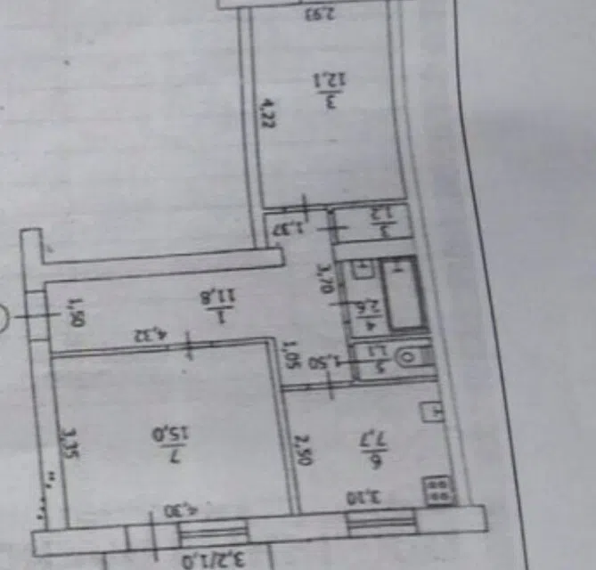 Продаётся 3-комнатная квартира, 87 м²