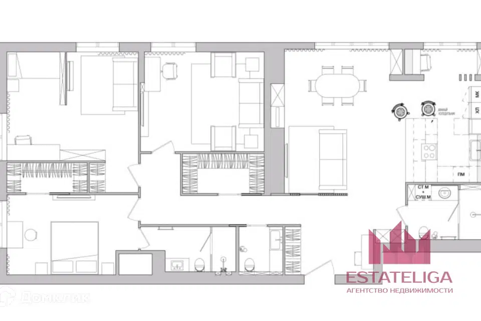 Продаётся 3-комнатная квартира, 140 м²