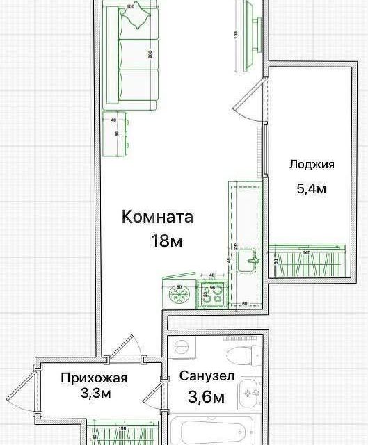 Продаётся студия, 24.9 м²