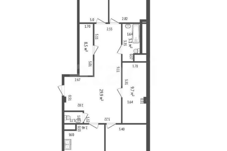 Продаётся 3-комнатная квартира, 136.9 м²