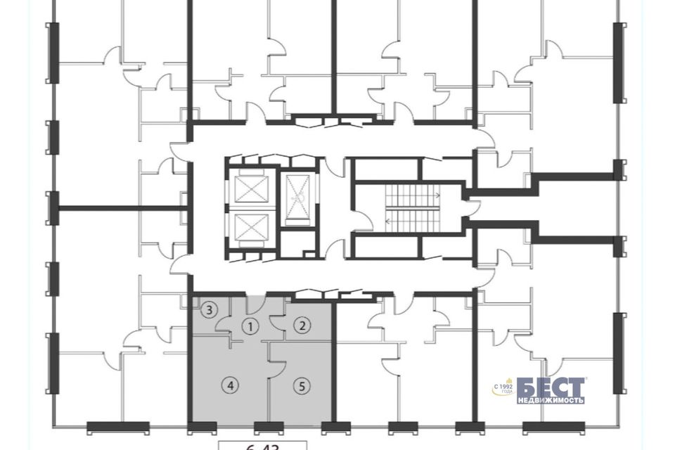 Продаётся 2-комнатная квартира, 39.5 м²