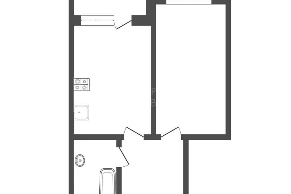 Продаётся 1-комнатная квартира, 39.9 м²