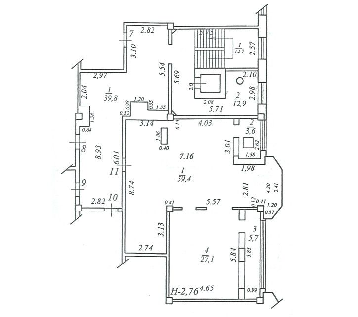 Продаётся 3-комнатная квартира, 192.4 м²