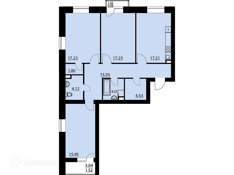 Продаётся студия, 99.94 м²