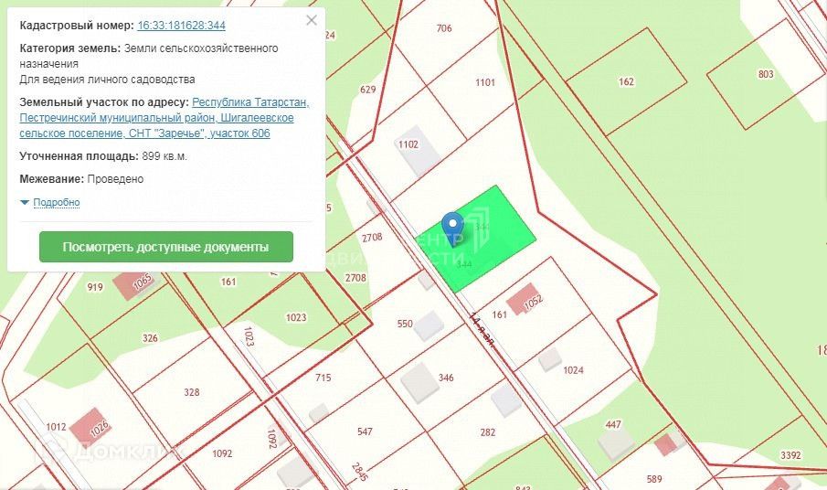 Кадастровая карта пестрецы татарстан