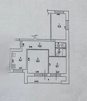 Продаётся 3-комнатная квартира, 60 м²