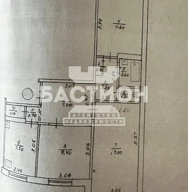 Продаётся 3-комнатная квартира, 62 м²