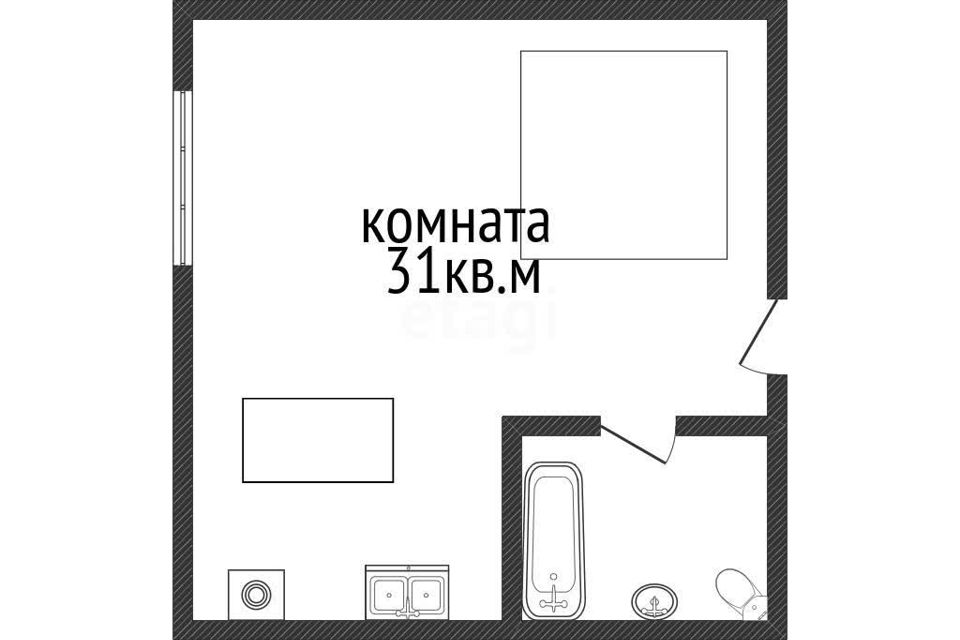 Продаётся студия, 31 м²