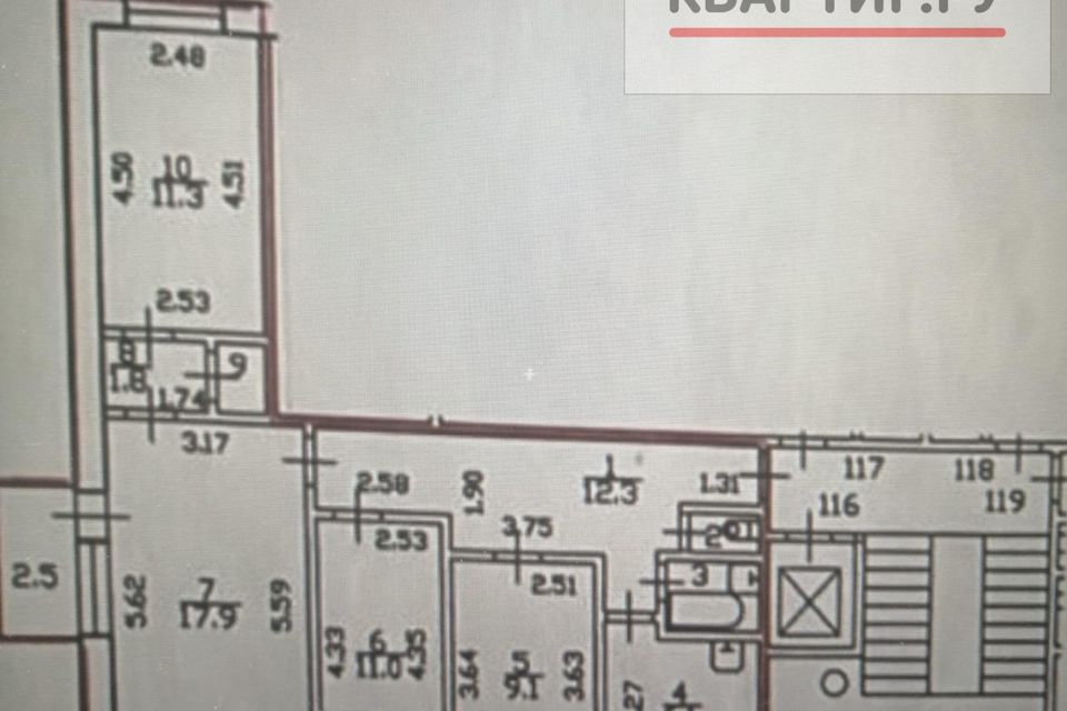 Продаётся 4-комнатная квартира, 73.4 м²