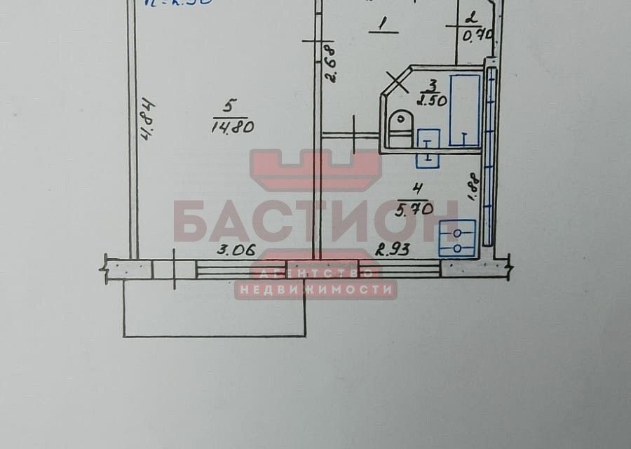 Продаётся 1-комнатная квартира, 30 м²