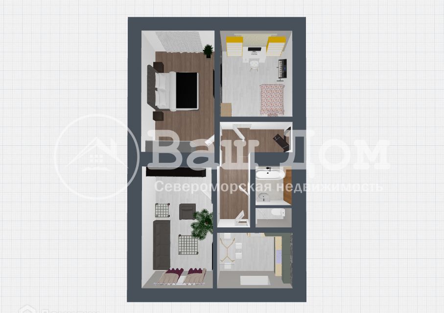 Продаётся 3-комнатная квартира, 71.2 м²