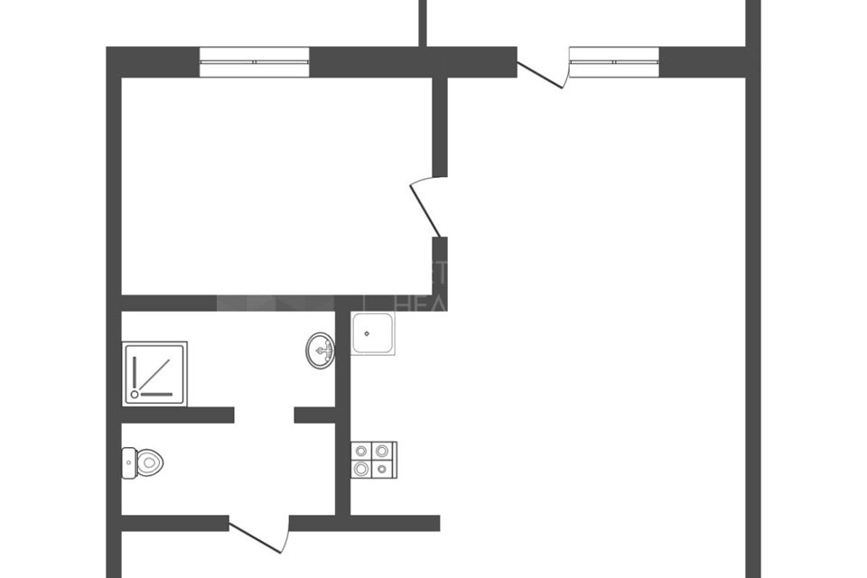 Продаётся 1-комнатная квартира, 41.7 м²