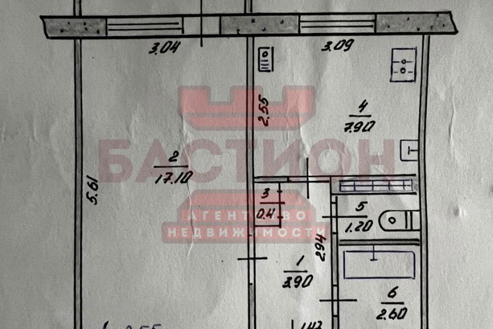 Продаётся 1-комнатная квартира, 35 м²