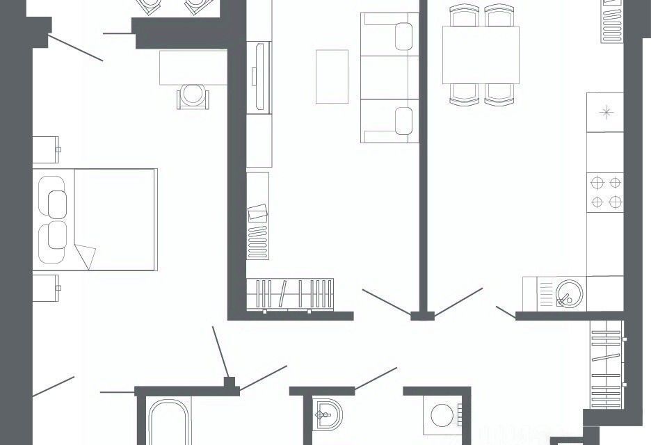 Продаётся 2-комнатная квартира, 70.9 м²
