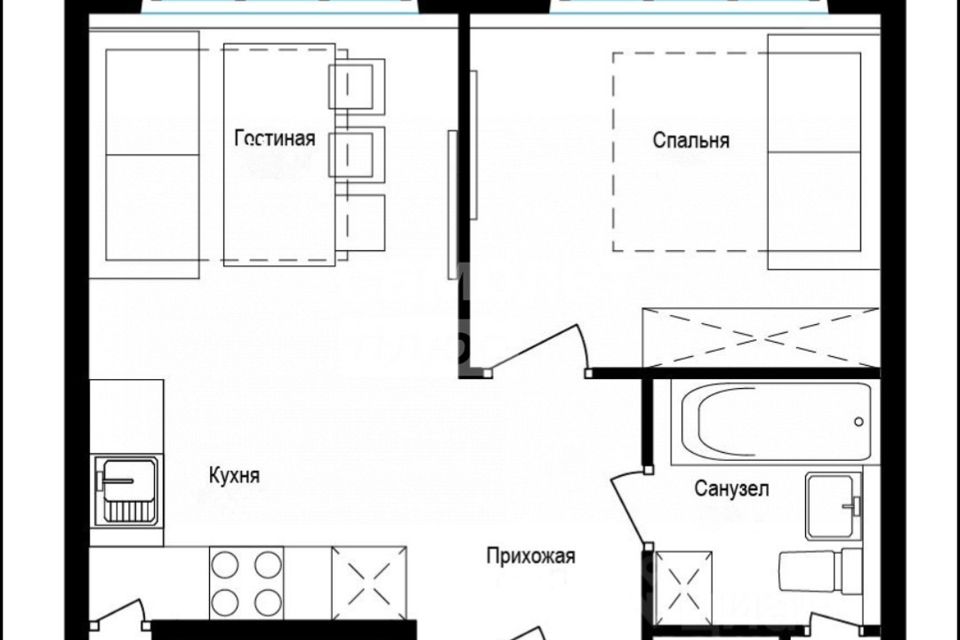 Продаётся 1-комнатная квартира, 31 м²