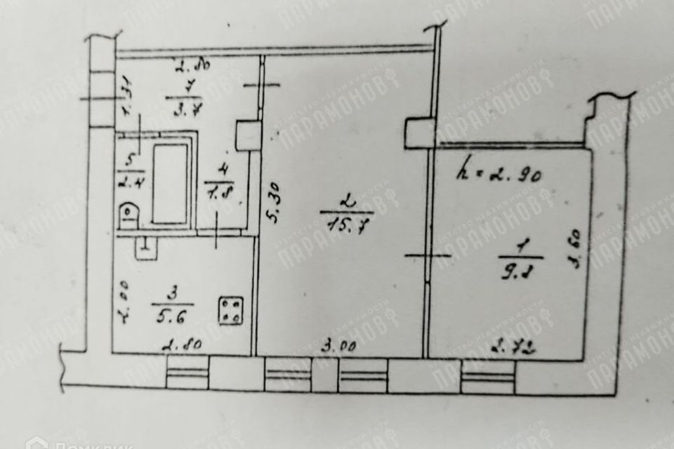 Продаётся 2-комнатная квартира, 39 м²