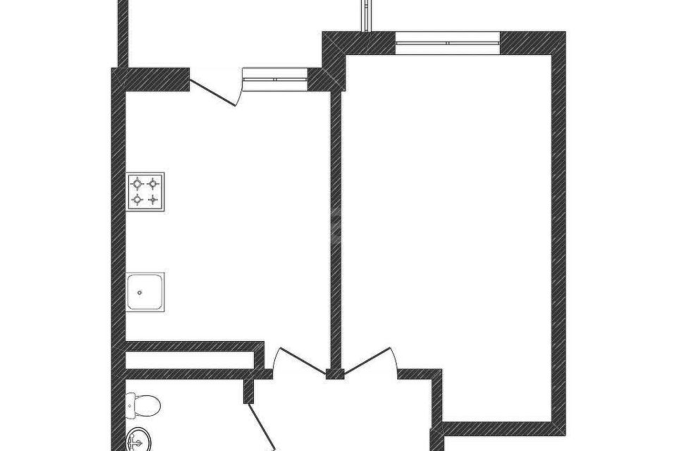 Продаётся 1-комнатная квартира, 41.6 м²