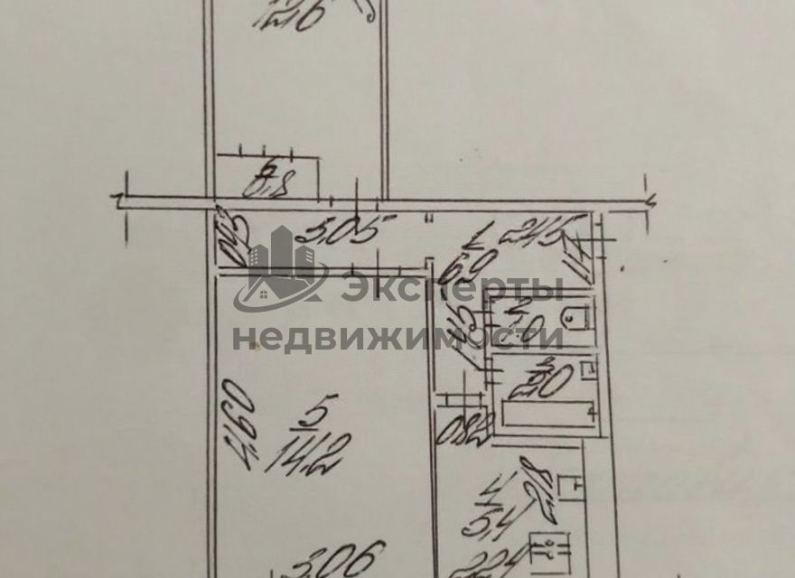 Продаётся 2-комнатная квартира, 43.7 м²