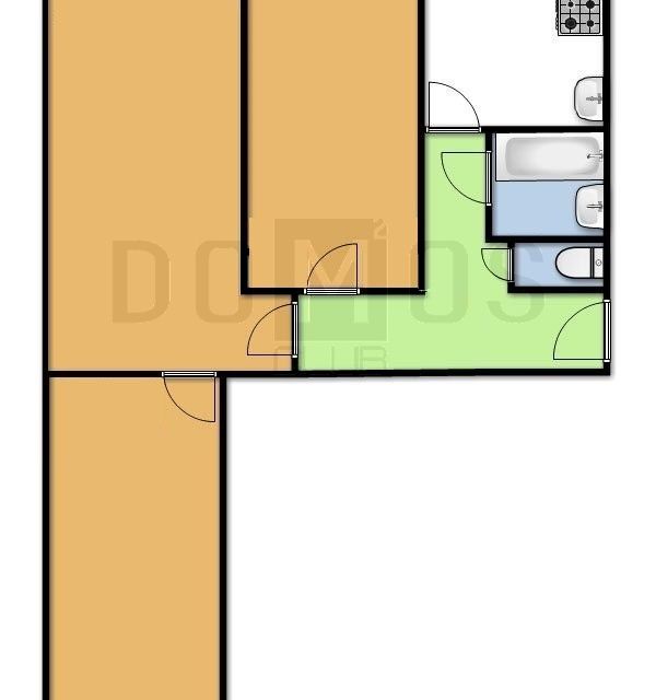 Продаётся 3-комнатная квартира, 57 м²