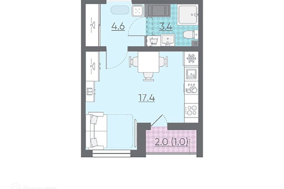 Продаётся студия, 26.8 м²