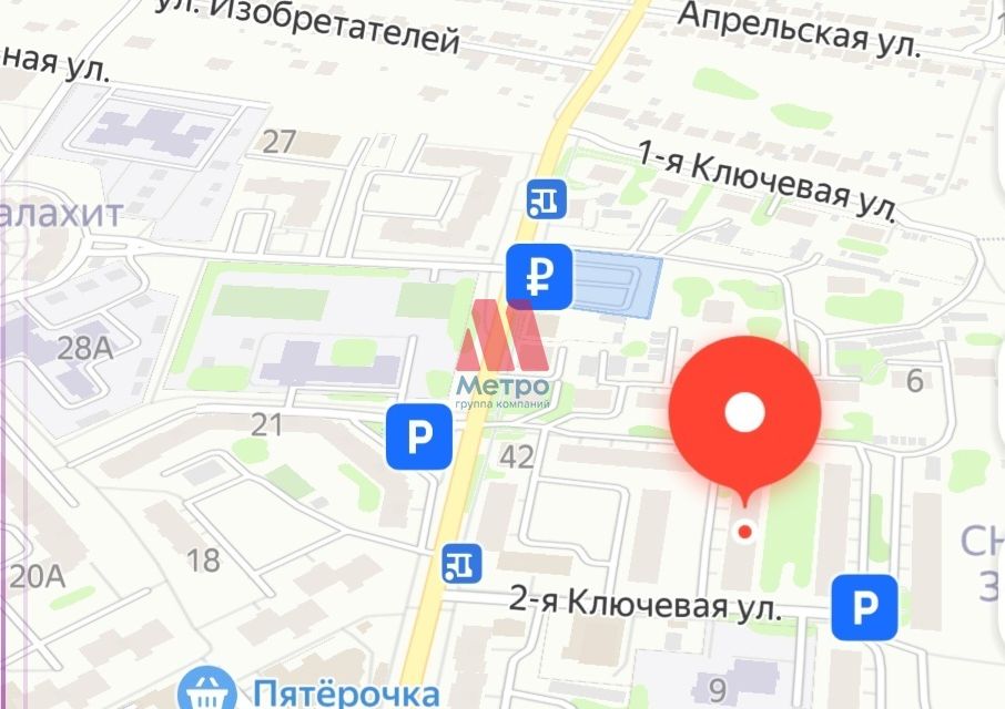 Продаётся 2-комнатная квартира, 37.9 м²