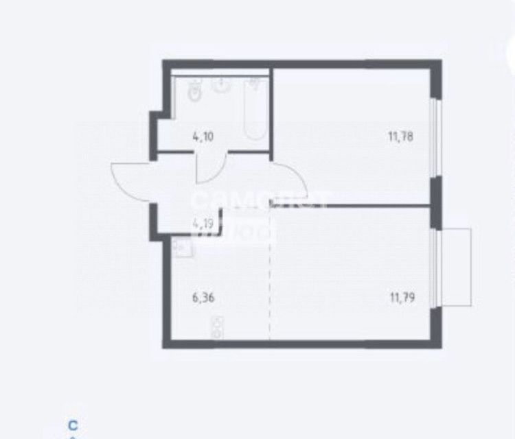 Продаётся 2-комнатная квартира, 38.2 м²