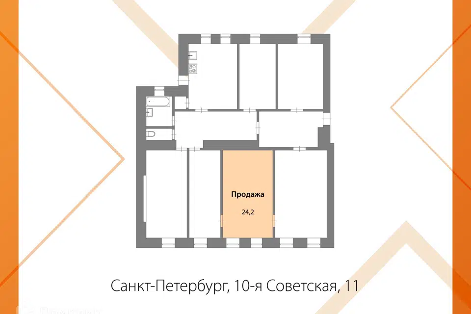 Продаётся студия, 32 м²
