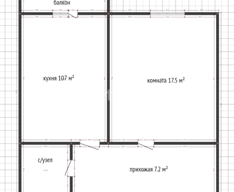 Продаётся 1-комнатная квартира, 38.8 м²