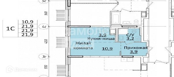 Продаётся студия, 21.9 м²