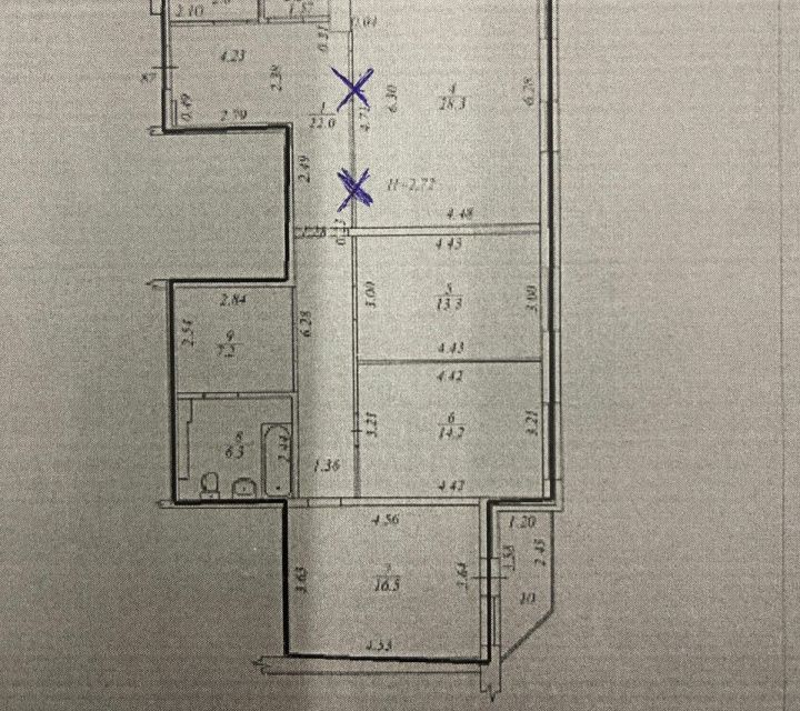 Продаётся 3-комнатная квартира, 112.8 м²