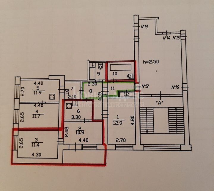 Продаётся 2-комнатная квартира, 40.3 м²
