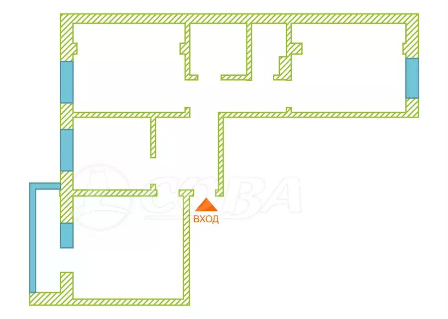 Продаётся 3-комнатная квартира, 69.2 м²