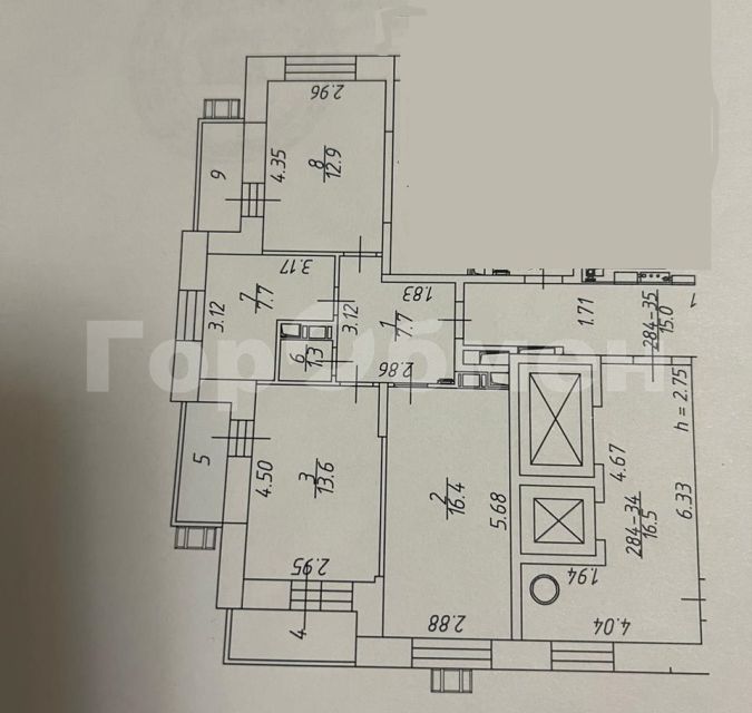 Сдаётся 2-комнатная квартира, 59.6 м²