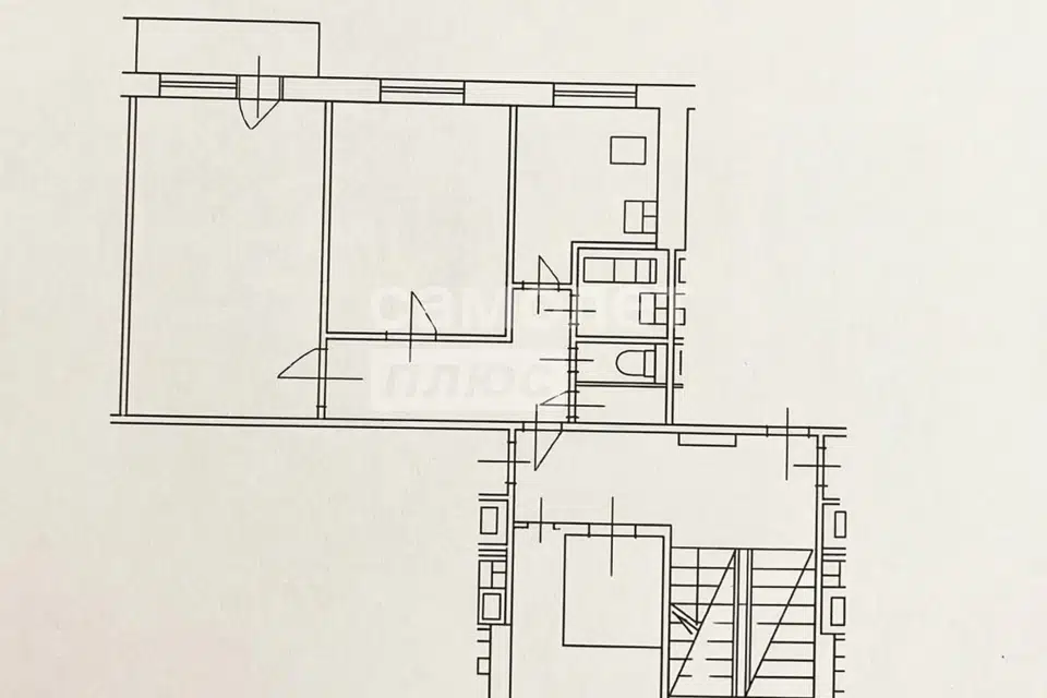 Продаётся 2-комнатная квартира, 46.5 м²