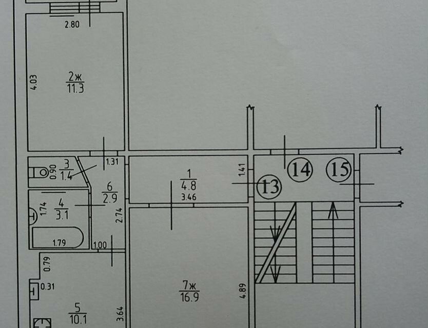 Продаётся 2-комнатная квартира, 50.5 м²