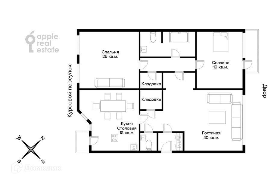 Сдаётся 3-комнатная квартира, 130 м²