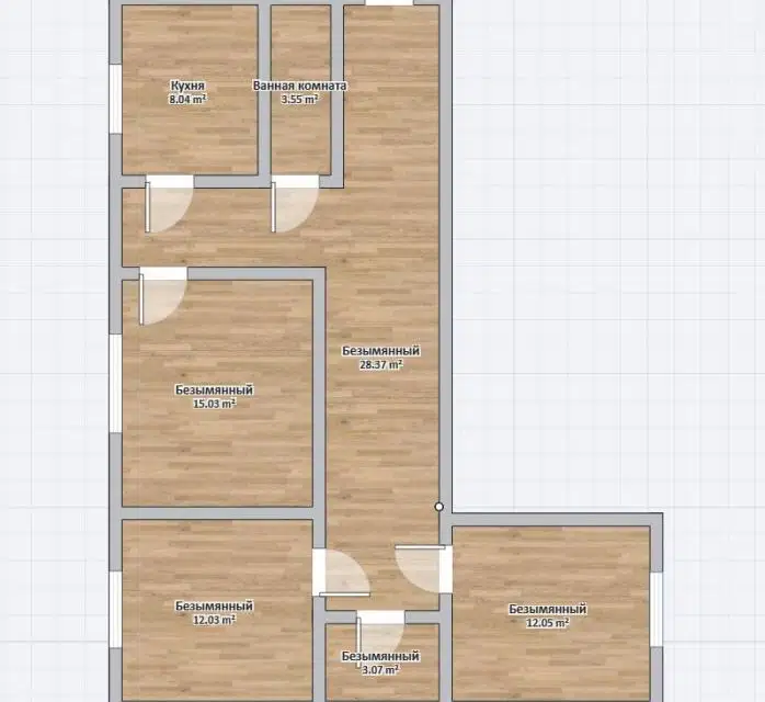 Продаётся 3-комнатная квартира, 58.6 м²