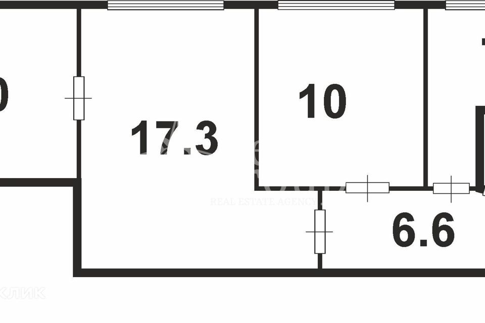 Продаётся 3-комнатная квартира, 54.6 м²