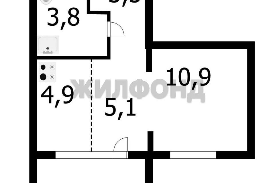 Продаётся 1-комнатная квартира, 28 м²