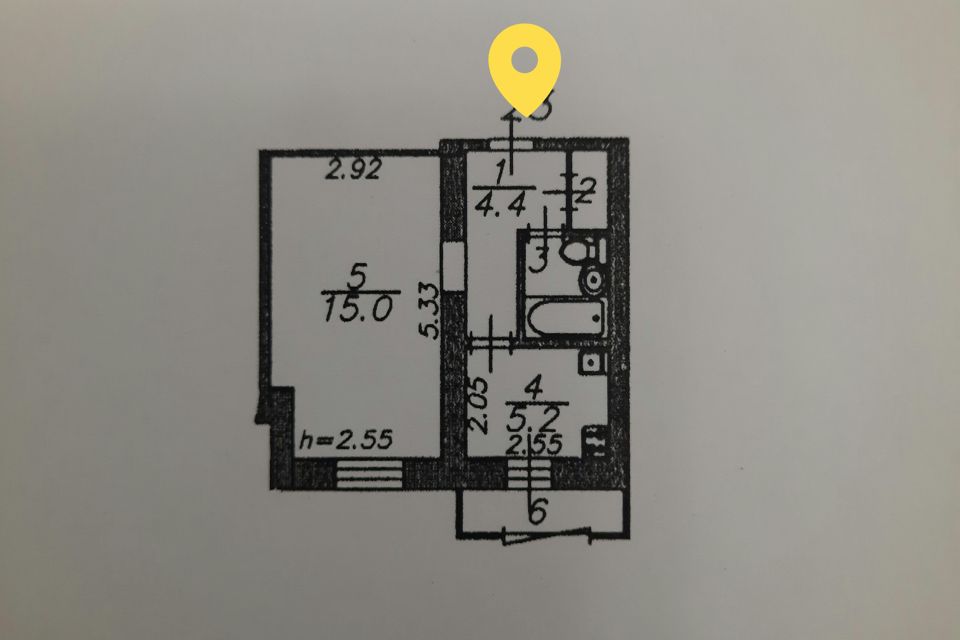 Продаётся 1-комнатная квартира, 28.5 м²