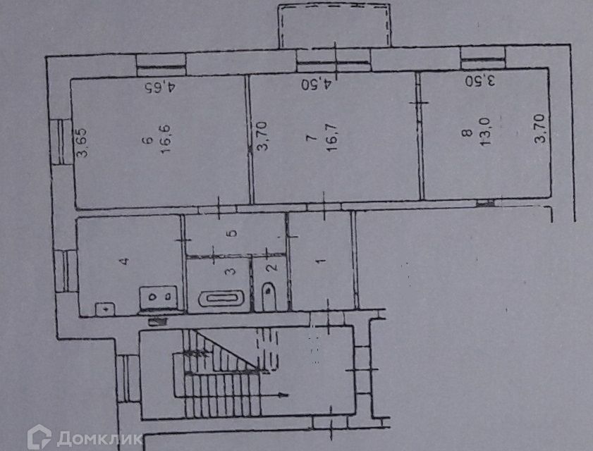 Продаётся 3-комнатная квартира, 65.5 м²